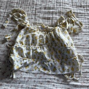 Floral Tie-Strap Blouse